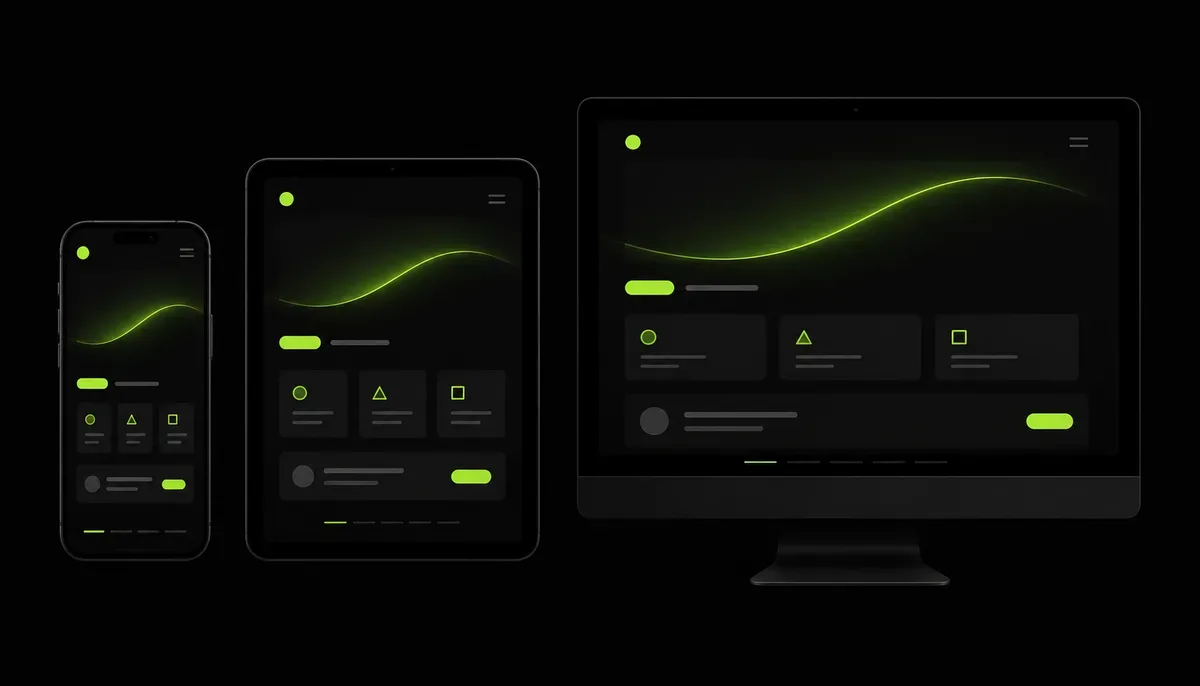Site responsivo funcionando em celular e desktop